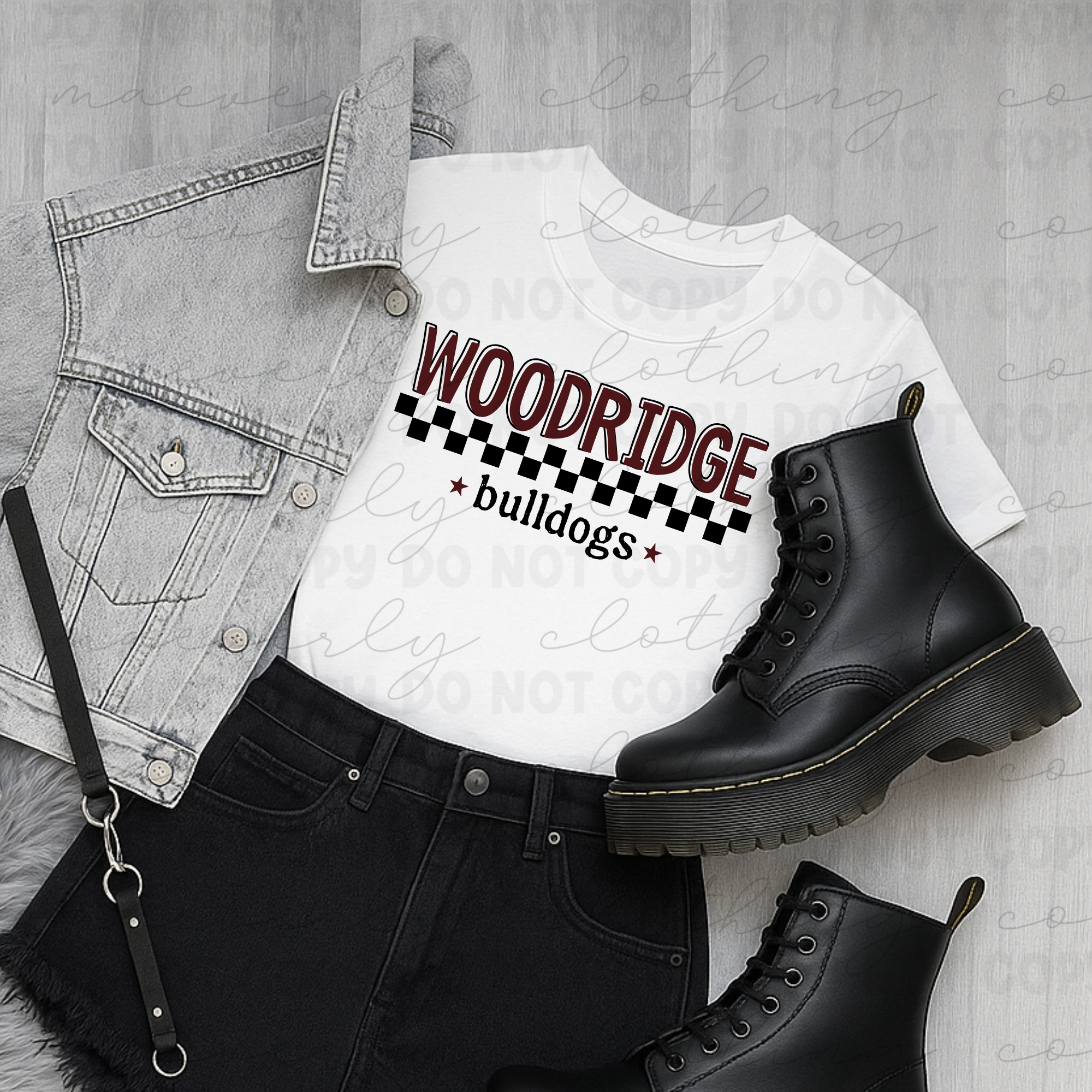 Checkered Pride Graphic || Woodridge Bulldogs