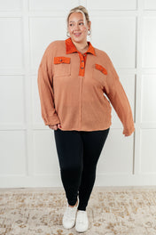 Can't Imagine Why Waffle Knit Contrast Trim Top