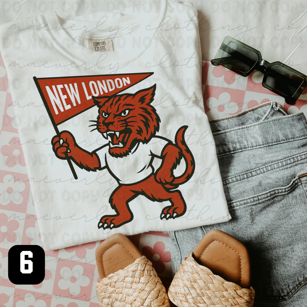 Retro New London Wildcats Spiritwear - Preorder