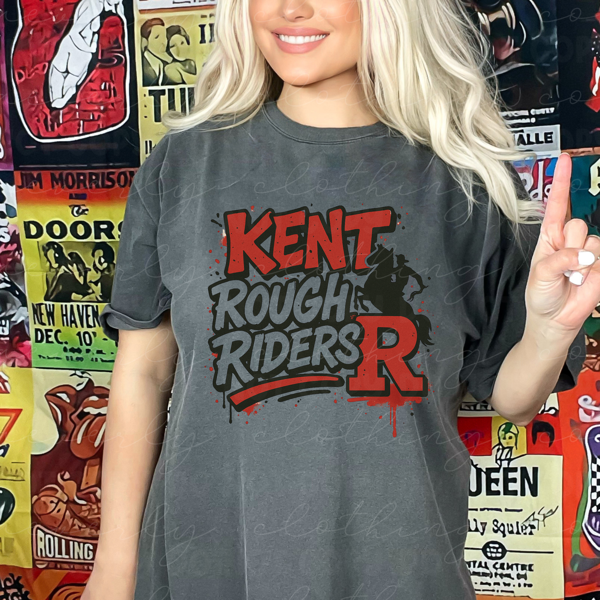 Kent Roughriders Graffiti Tee/Crewneck