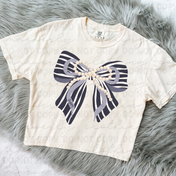 Twinsburg Tigers Stacked Bow Tee/Crewneck