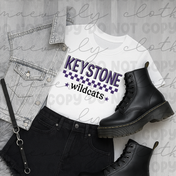 Keystone Wildcats Checkered Pride Tee/Crewneck