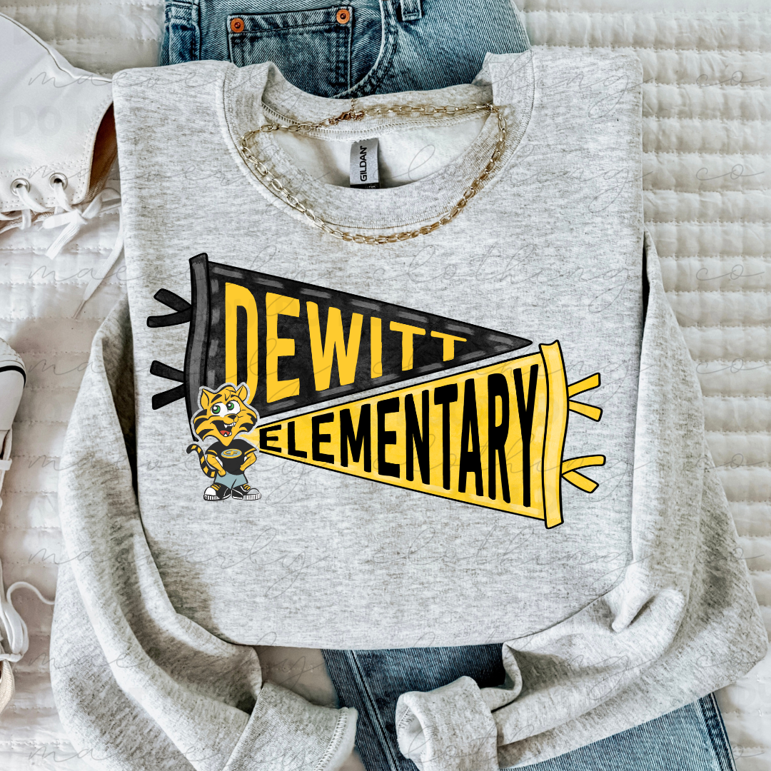 Cuyahoga Falls Dewitt Elementary Pennants Tee/Crewneck