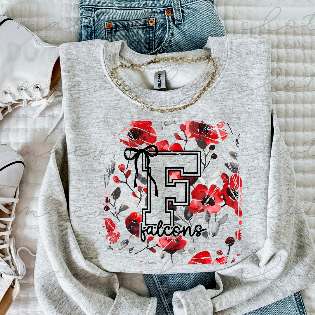 Field Falcons Spirit Bloom Tee/Crewneck