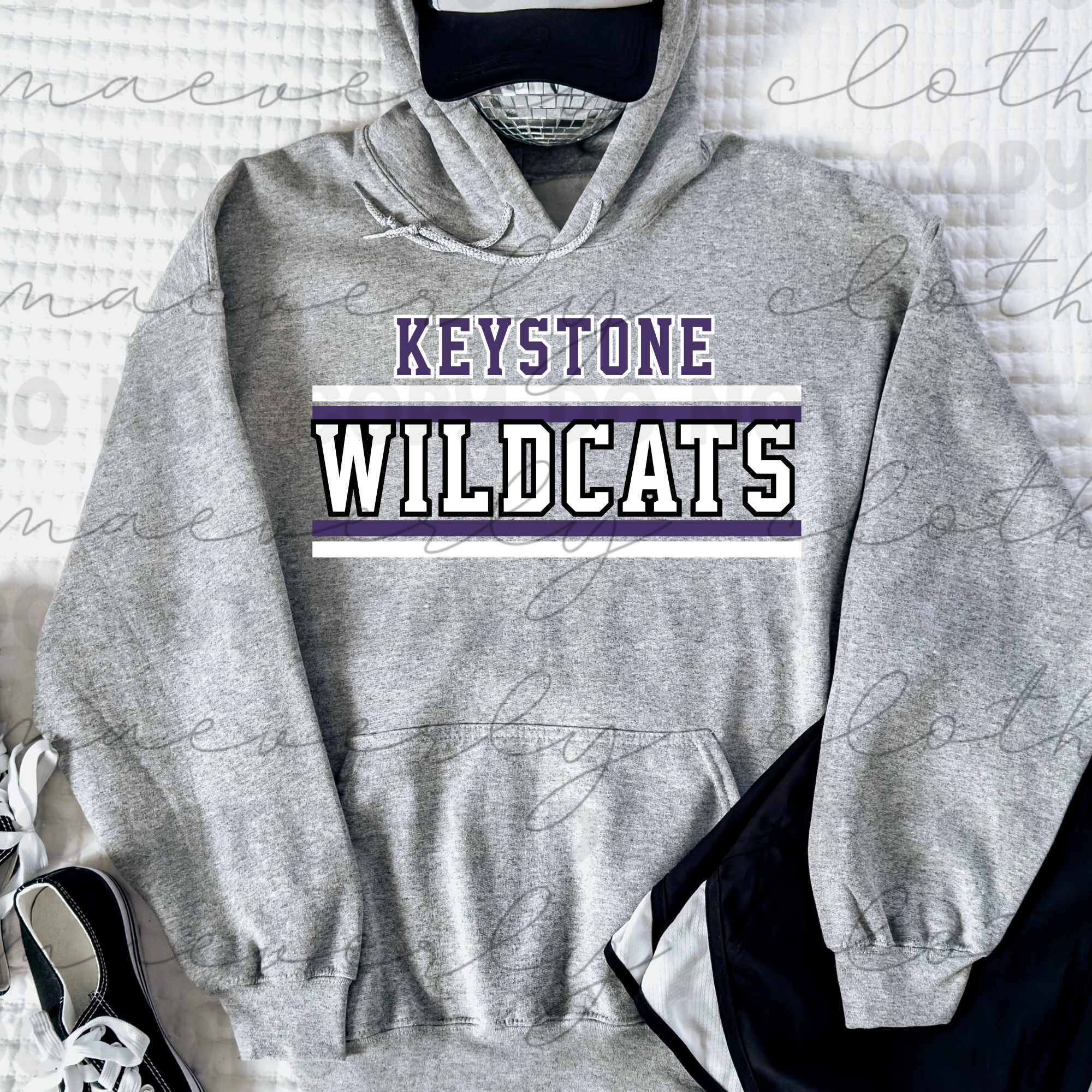 Keystone Wildcats Retro Stripe Classic Tee/Crewneck