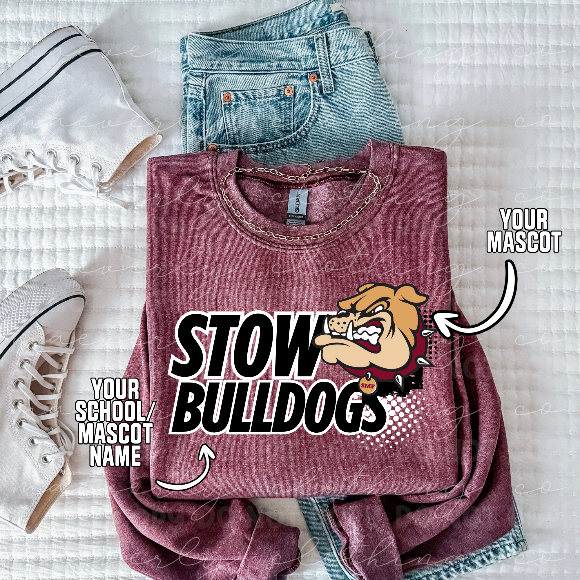 Your School/Mascot Fan Tee/Crewneck