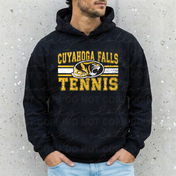 Cuyahoga Falls Tennis Design - Black