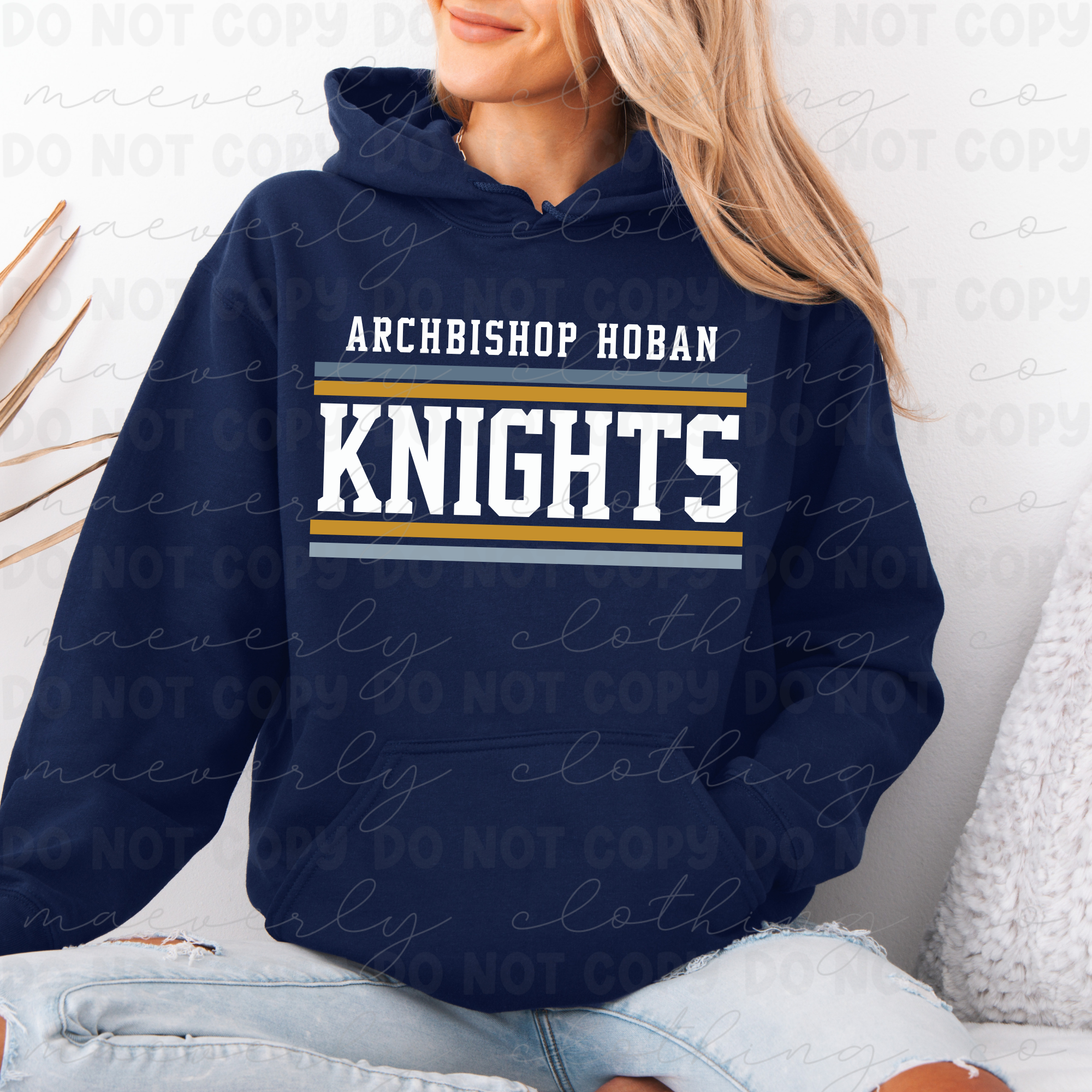 Hoban Knights Retro Stripe Classic Tee/Crewneck