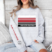 Ohio Reds Ombre Stripes Graphic W/ Customization