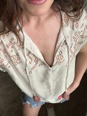 Desert Dusk Embroidered Top Preorder