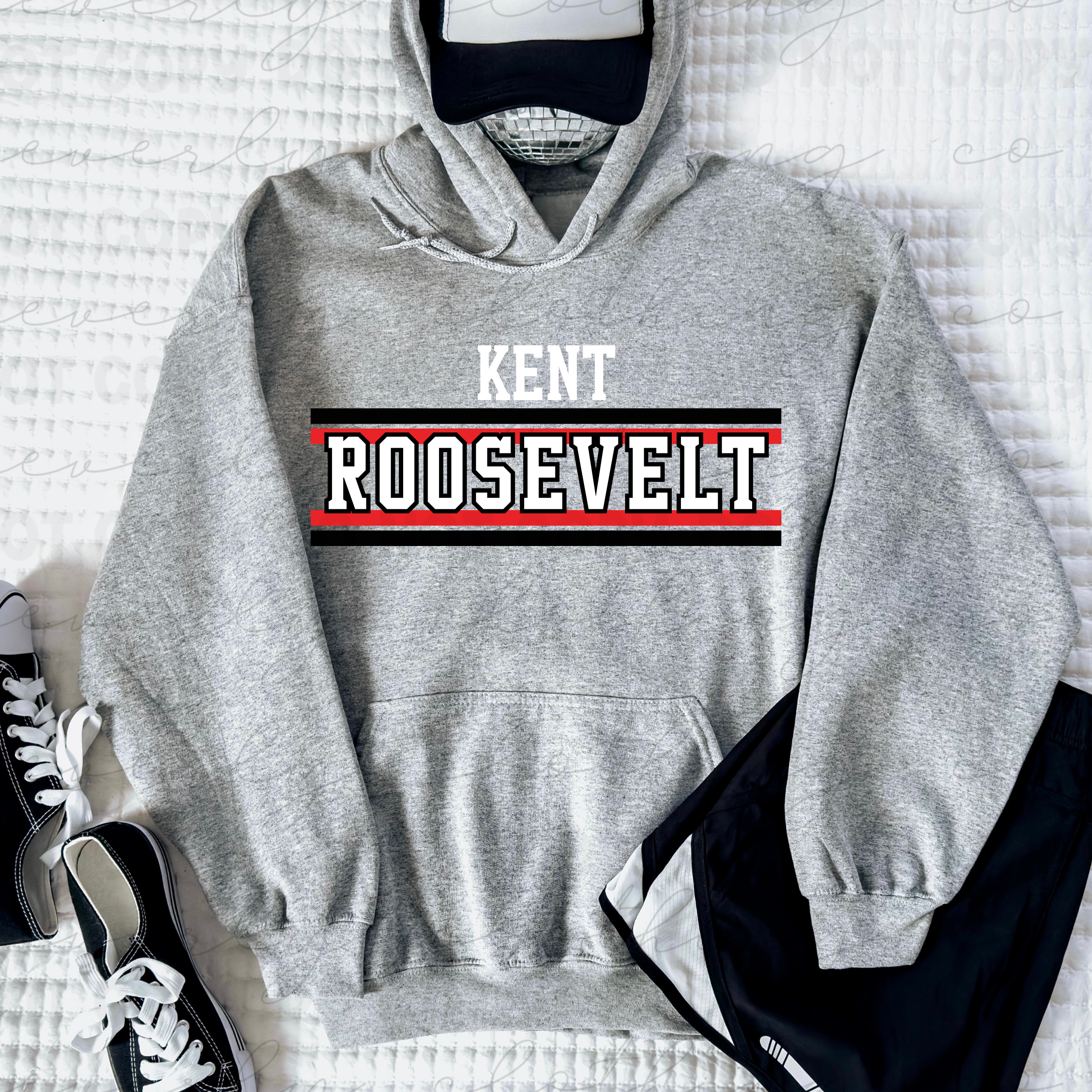 Kent Roughriders Retro Stripe Classic Tee/Crewneck