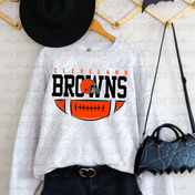 Cleveland Half Football Tee/Crewneck