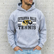 Cuyahoga Falls Tennis Design - Heatherd Grey
