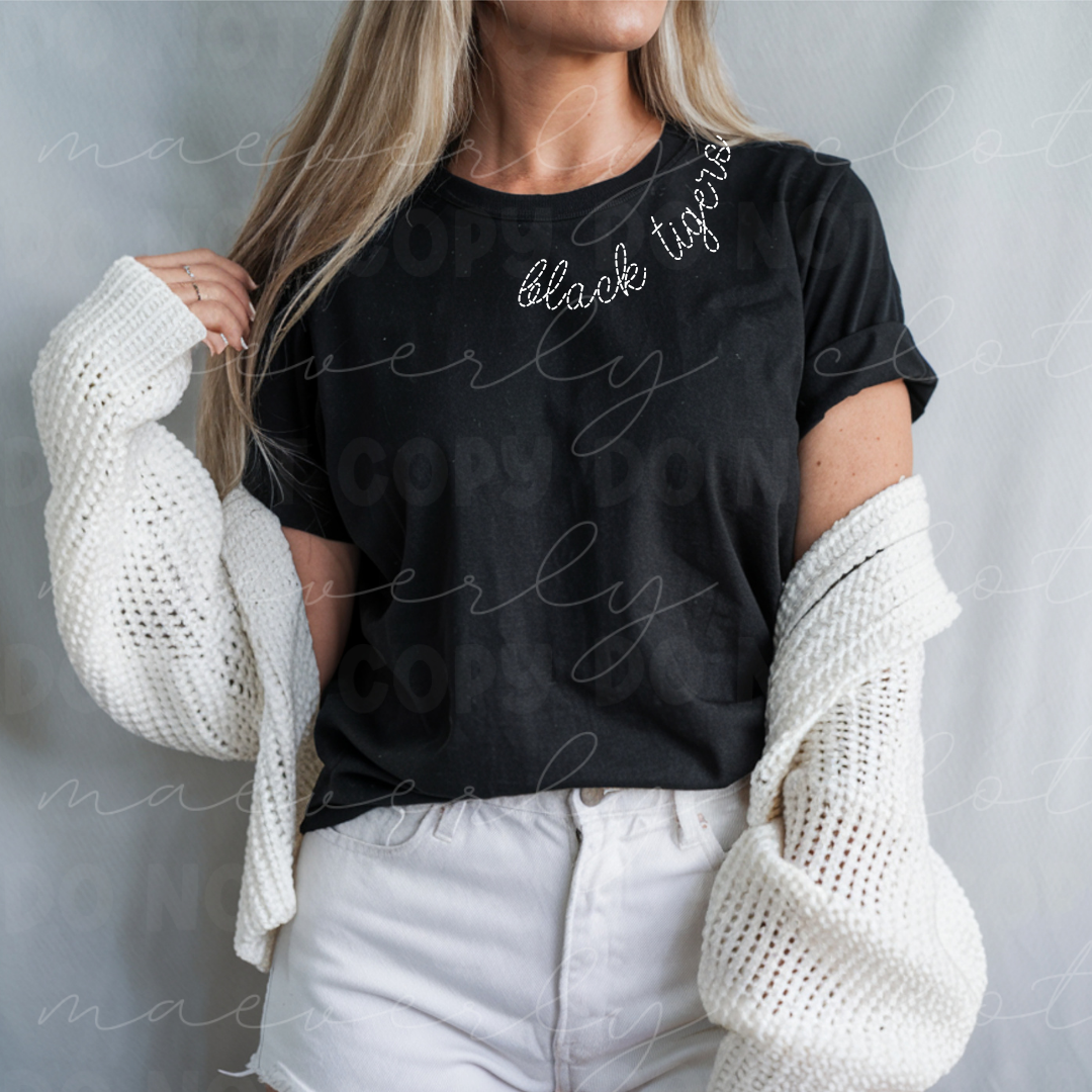 Cuyahoga Falls Faux Stitched Mascot Tee/Crewneck
