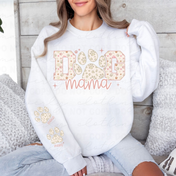 Dog Mama w/Sleeve Custom Pet Tee/Crewneck