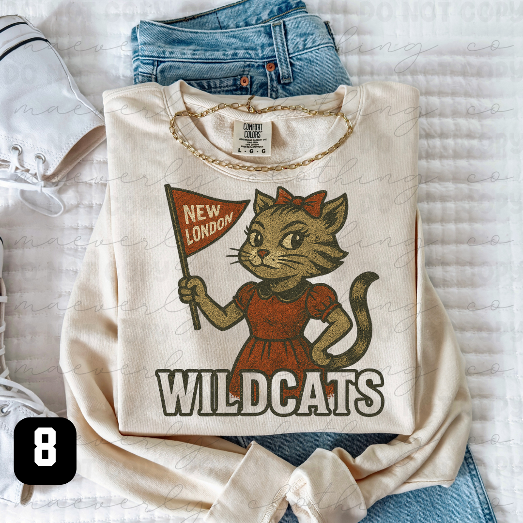 Retro New London Wildcats Spiritwear - Preorder