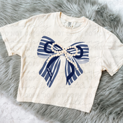 McDonald Blue Devils Stacked Bow Tee/Crewneck