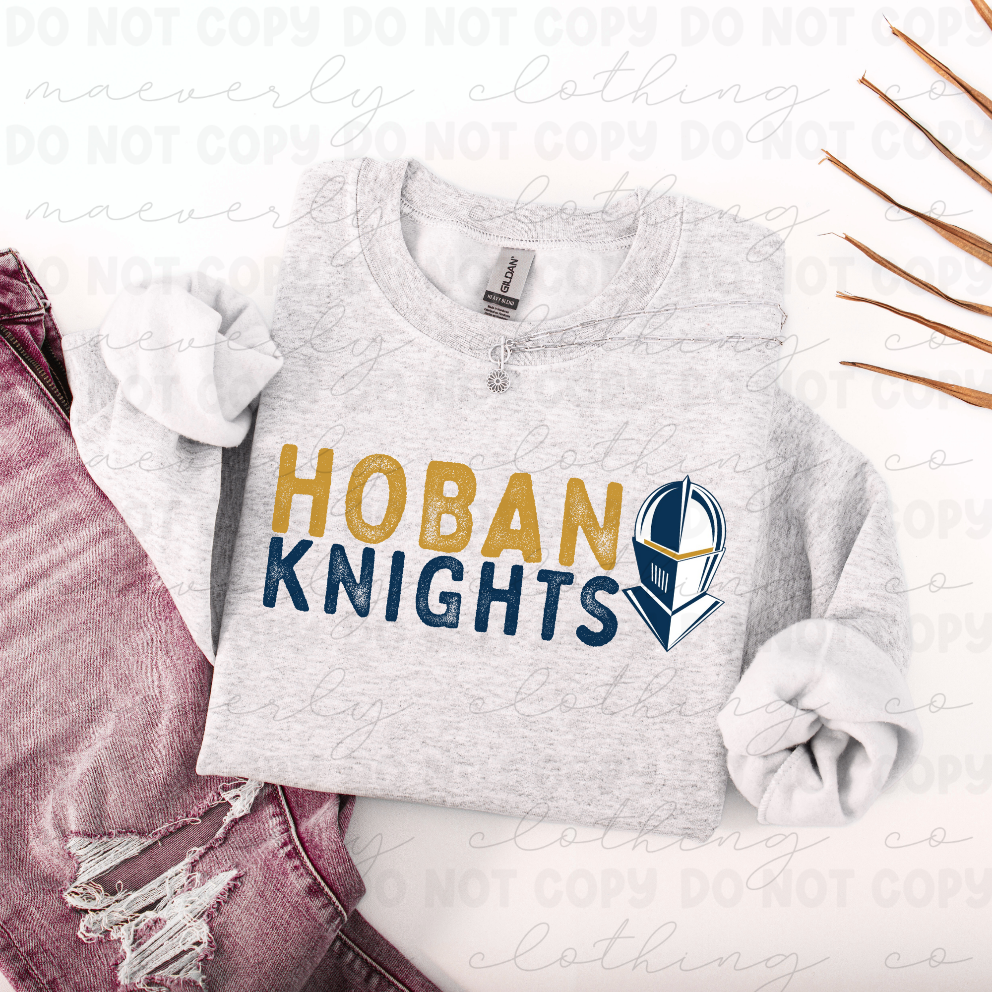 Hoban Knights Vintage Name Tee/Crewneck