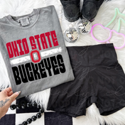 Ohio State Bold Block Stack Tee/Crewneck