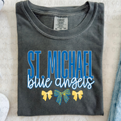 St. Michael Stacked and Bows Mascot Tee/Crewneck