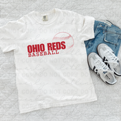 Ohio Reds Faded Ball Graphic