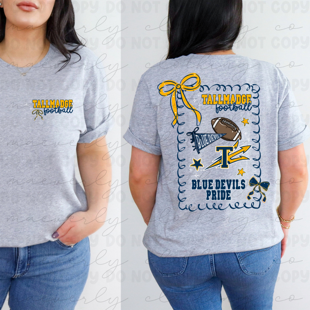 Tallmadge Blue Devils Coquette Spiritwear Graphic Preorder