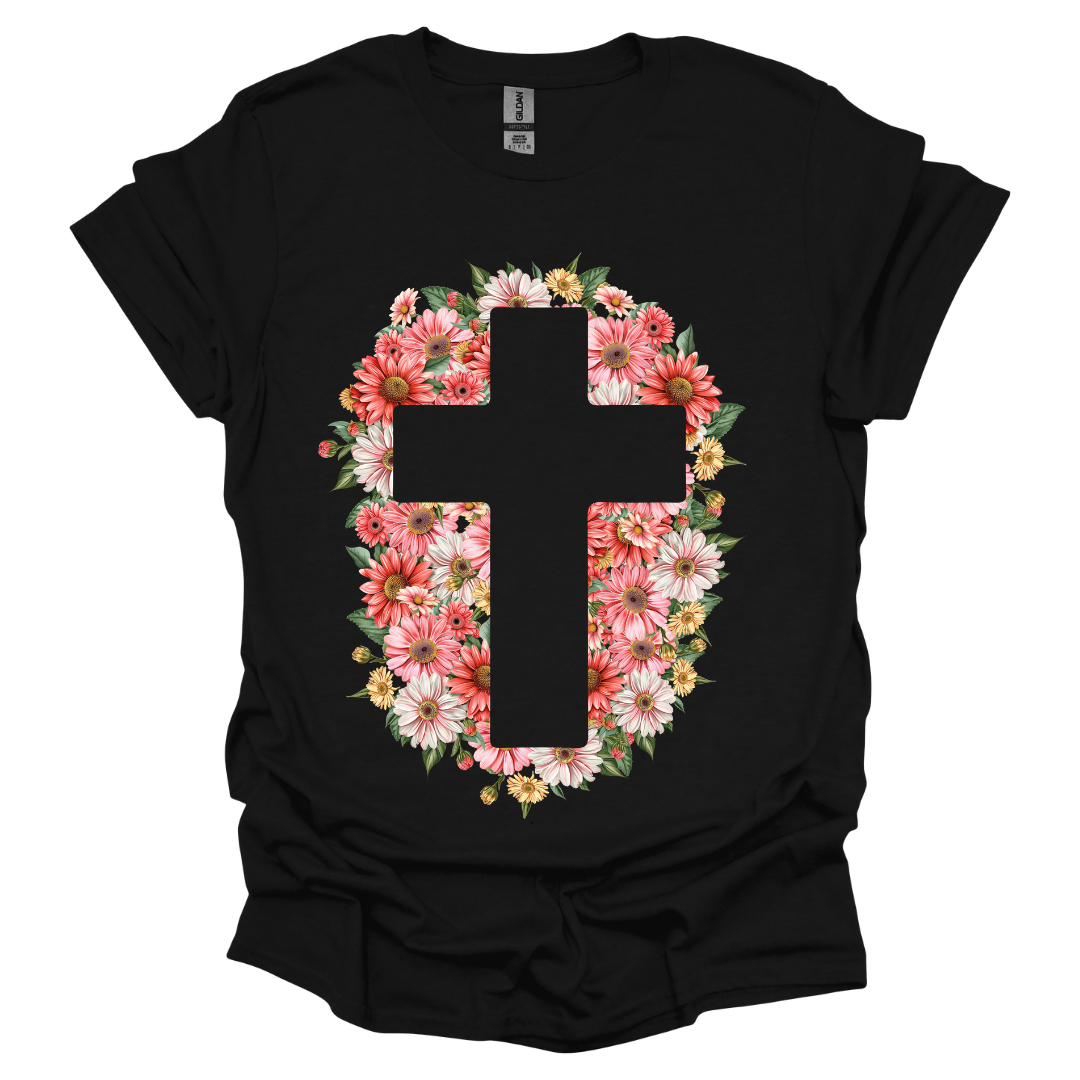 Floral Cross Tee