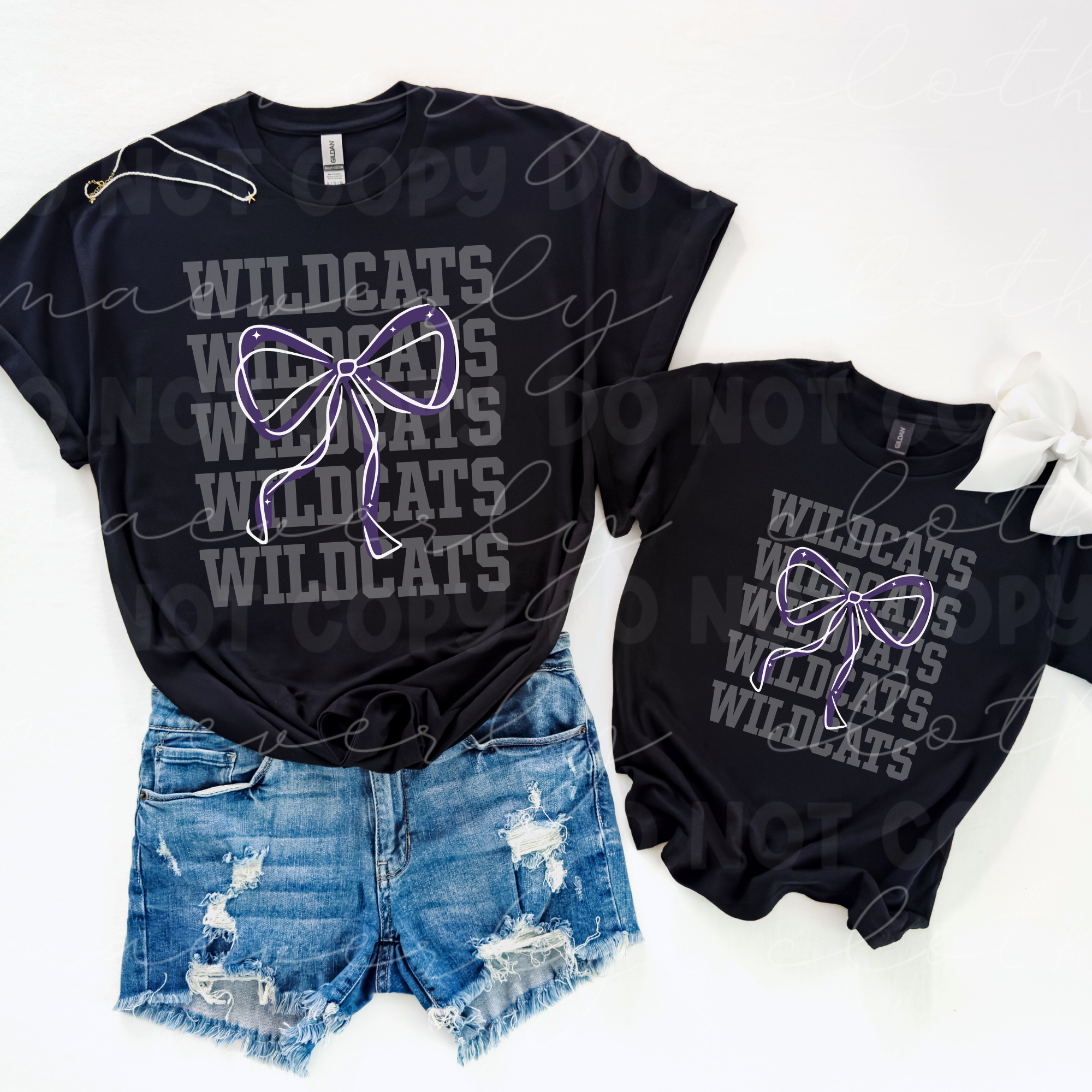 Keystone Wildcats Varsity Bow Tee/Crewneck