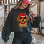 Dog Love Faux Yarn Graphic