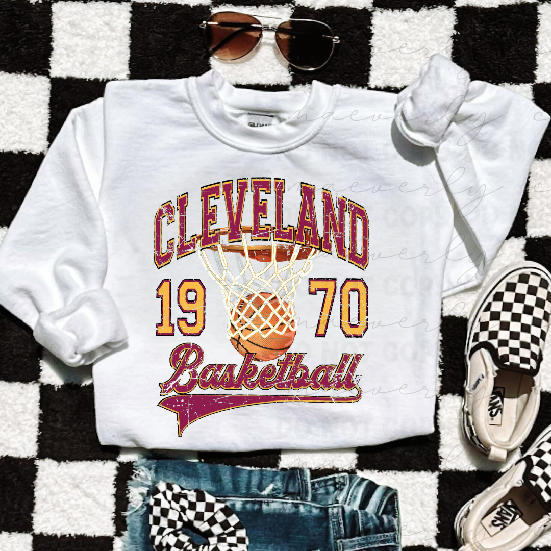 Cleveland 1970 Basketball Tee/Crewneck