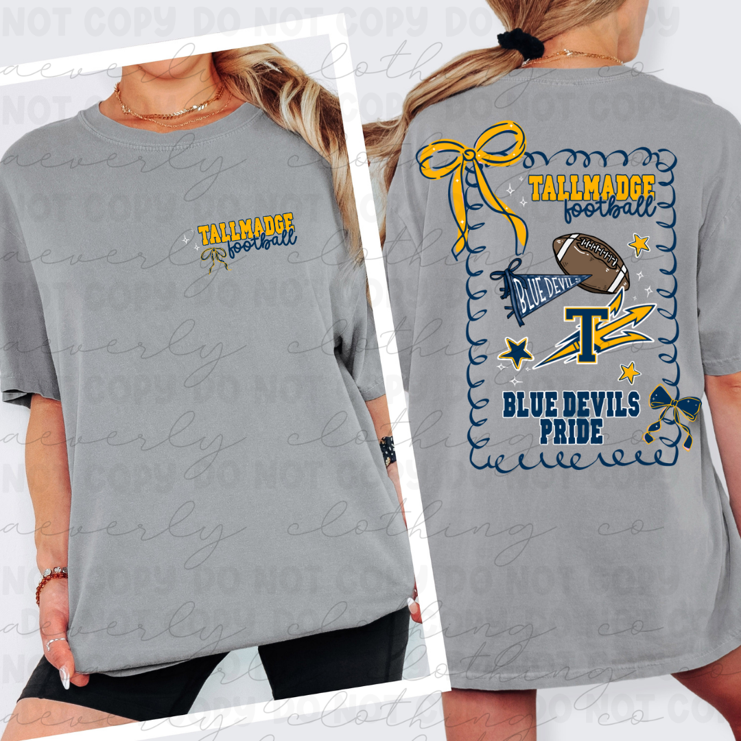 Tallmadge Blue Devils Coquette Spiritwear Graphic Preorder
