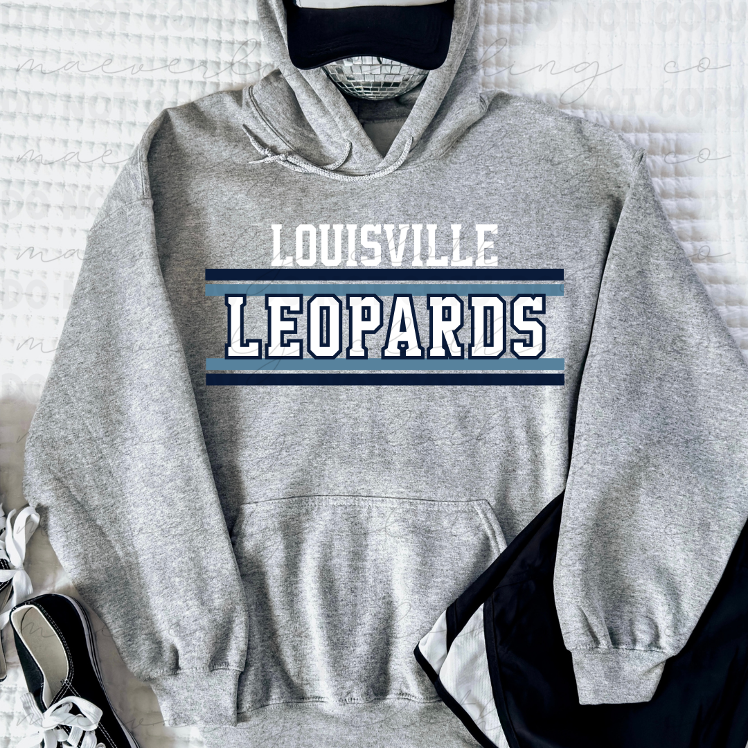 Louisville Leopards Retro Stripe Classic Tee/Crewneck