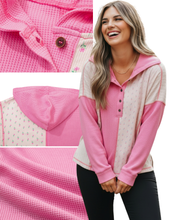 Pink Petals Waffle Hoodie PREORDER