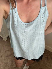 Sunny Days Eyelet Tank - PREORDER