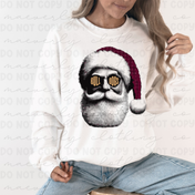 Your School/Mascot Halftone Santa Tee/Crewneck