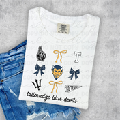 Tallmadge Blue Devils Coquette Spirit Squad Collage Tee/Crewneck