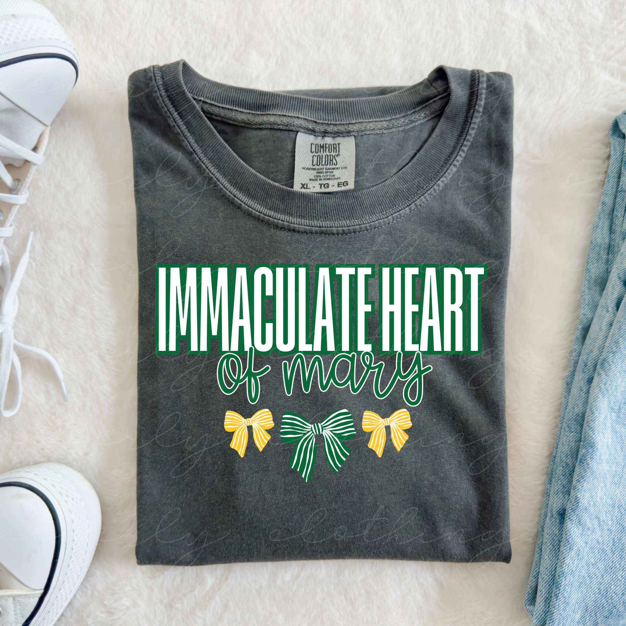 IHM Stacked and Bows Mascot Tee/Crewneck