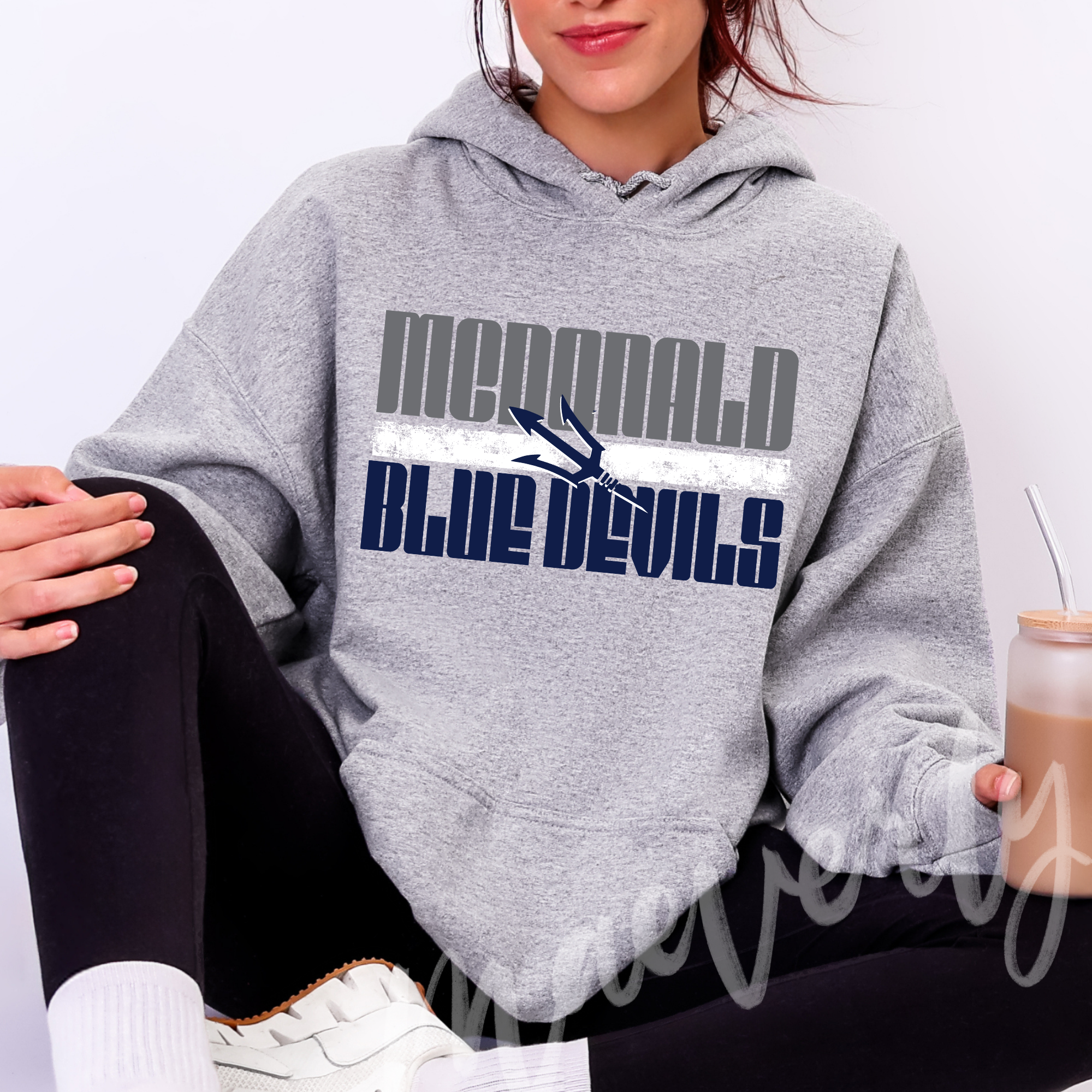 The Bold Block Stack Graphic || McDonald Blue Devils