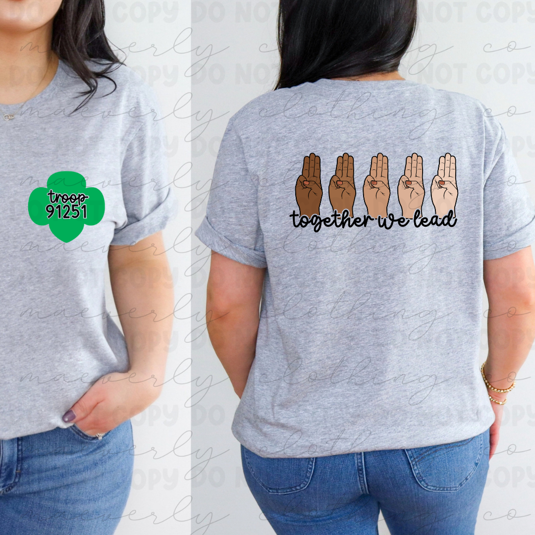 Girl Scouts Together We Lead F/B Graphic