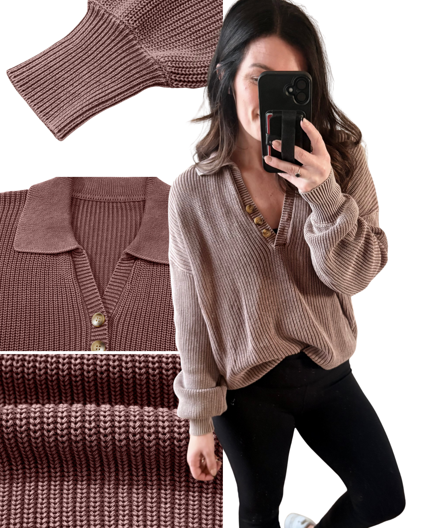 Golden Hour Button Knit Top PREORDER