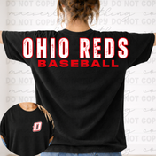 Ohio Reds Custom Back Tee Preorder