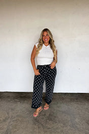 PREORDER: Polka Dot Black Denim, Early September Arrival