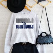 McDonald Blue Devils Bold Block Stack Tee/Crewneck