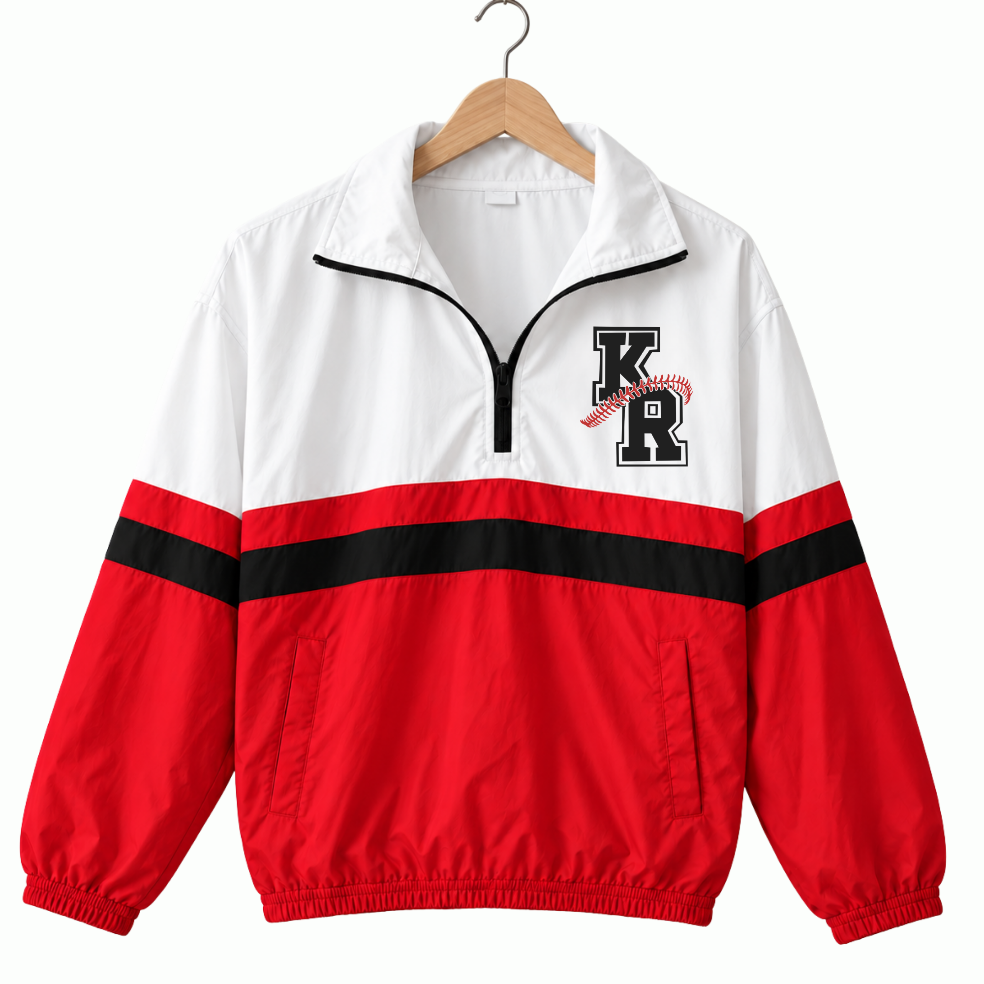 The Varsity Club Quarter Zip - Kent Riders Baseball -  Colorblock [ETA 5-6.5 weeks]