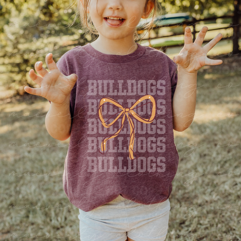 Stow Bulldogs Varsity Bow Tee/Crewneck
