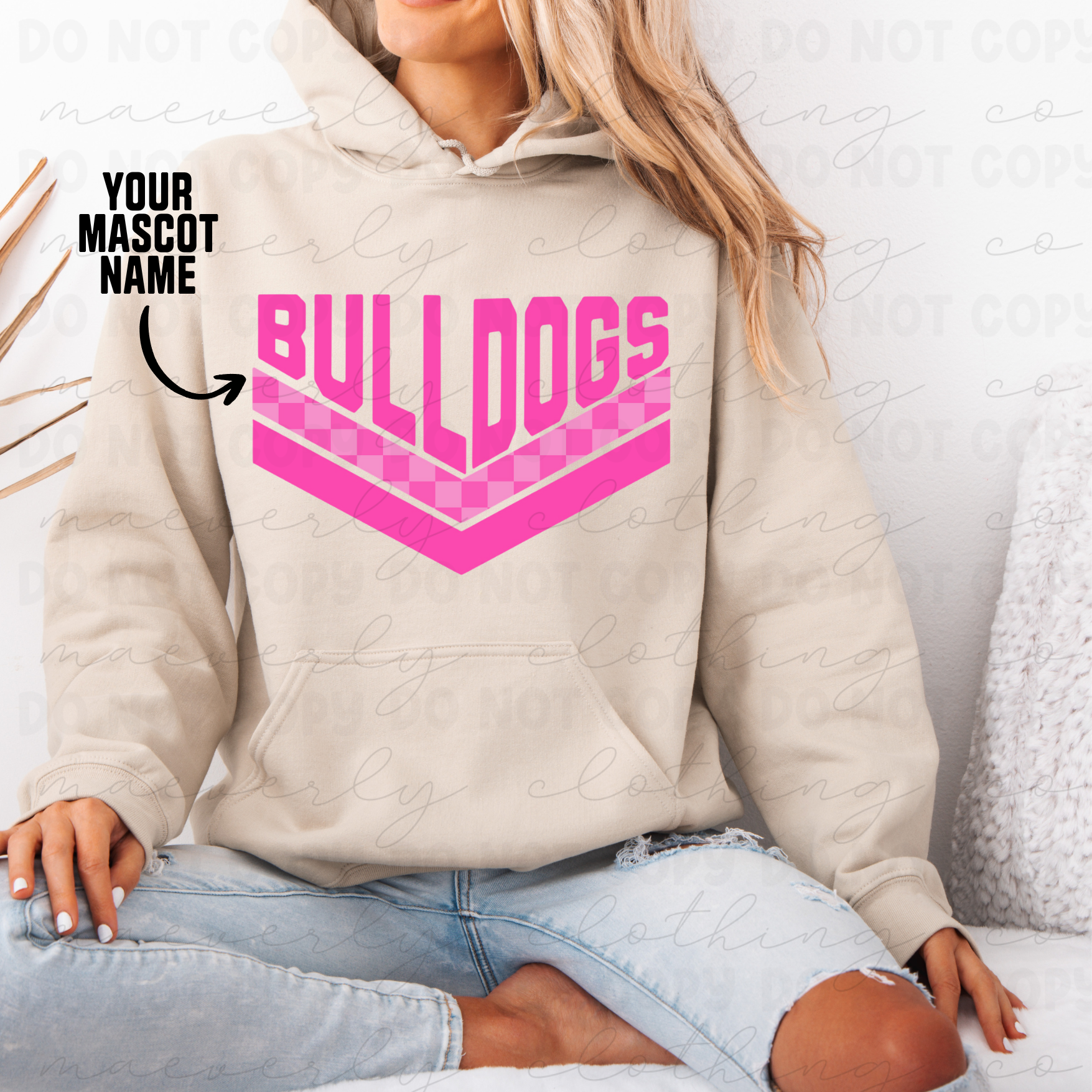 Your School/Mascot Pink Out Chevron Tee/Crewneck