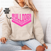 Your School/Mascot Pink Out Chevron Tee/Crewneck