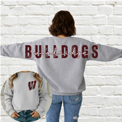 Custom Back Crewneck || Woodridge Bulldogs