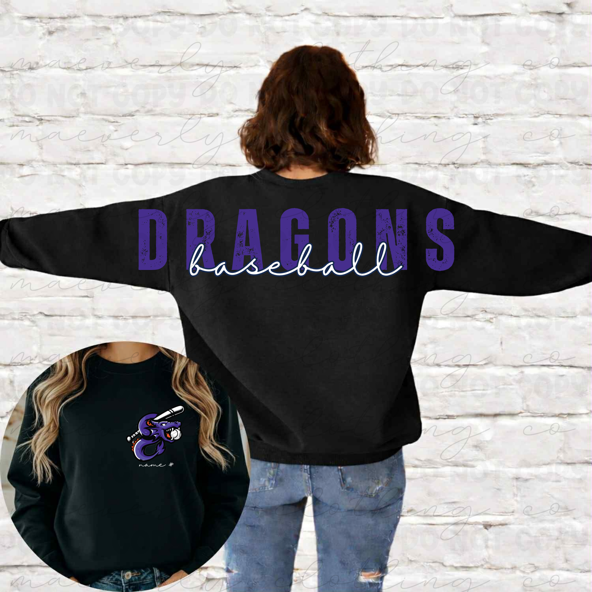 Dragons Custom Back Crewneck Preorder