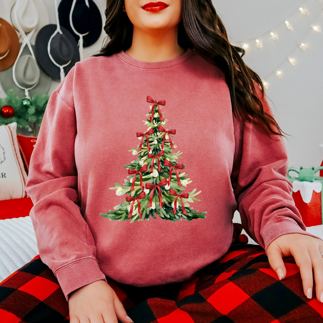Coquette Christmas Tree Tee/Crewneck